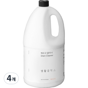 생활공작소 배수구 클리너, 3L, 4개