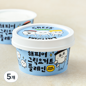 해피어 그릭요거트 플레인, 100g, 5개