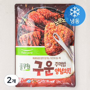 풀무원 구운주먹밥 양념치킨 5인분 (냉동), 500g, 2개