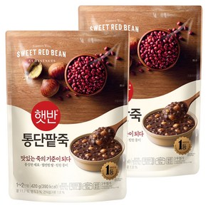 햇반 통단팥죽, 420g, 6개