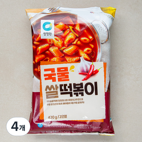 청정원 국물 쌀떡볶이, 420g, 4개