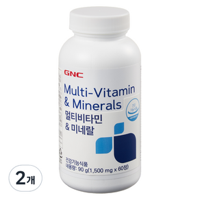 GNC 멀티비타민 앤 미네랄 90g, 60정, 2개