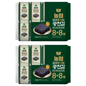 농협 들기름 광천김, 64g, 2개
