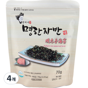 권여사 명란자반, 70g, 4개