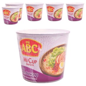 ABC 미 인스턴트 컵 라사 아얌 바왕 60g, 6개