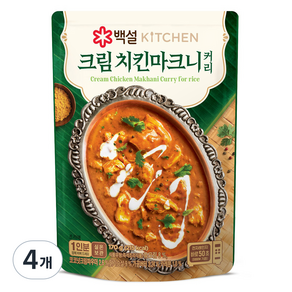 백설 크림 치킨마크니커리, 170g, 4개