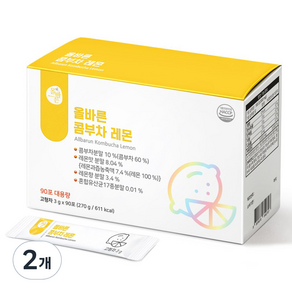 올바른건강식품 콤부차 레몬, 3g, 90개입, 2개