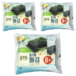 풀무원 미니 들기름 돌김 도시락김, 2g, 24개