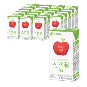 연세우유 스위플 사과음료, 200ml, 24개