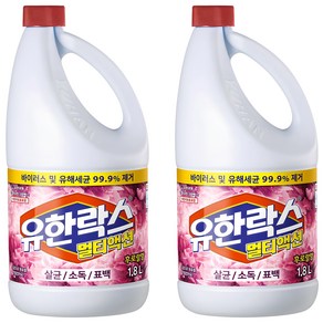 유한락스 멀티액션 락스 후로랄, 1.8L, 2개