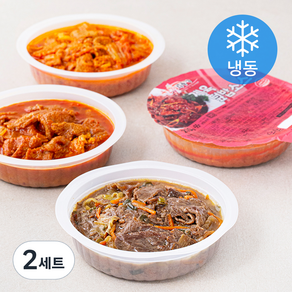 한끼의품격 한품 덮밥소스 A 소불고기 210g + 제육덮밥 210g + 김치짜글이 200g 세트 (냉동)