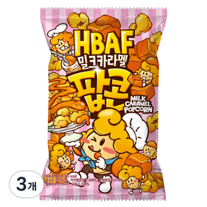 바프 밀크카라멜 팝콘, 80g, 3개