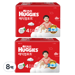 하기스 2024 매직컴포트 밴드형 기저귀 남녀공용, 4단계, 480매