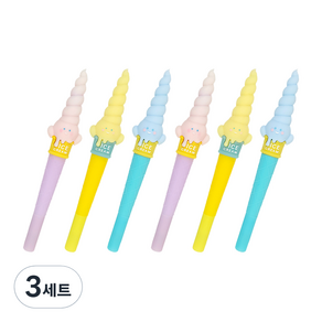 아이비스 아이스크림 젤펜 0.5mm 3종 x 2p 세트 CR11674, 딸기, 바닐라, 소다, 3세트