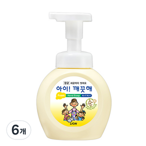 아이깨끗해 핸드워시 순 보송보송 파우더향, 250ml, 6개