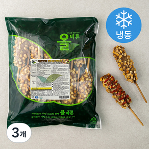 올바른 신 블랙 까몬 큐브감자 핫도그 (냉동), 700g, 3개