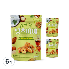 오븐에 구운 넛츠파이 메이플 마카다미아, 180g, 6개