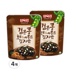 삼육김 검은콩 호두 아몬드 김자반, 70g, 4개