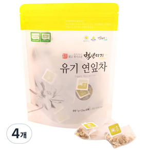 백년지기 유기 연잎차 티백, 20g, 20개입, 4개