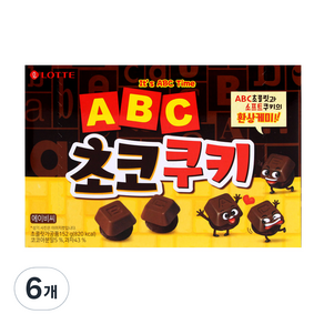 롯데웰푸드 ABC초코쿠키, 152g, 6개