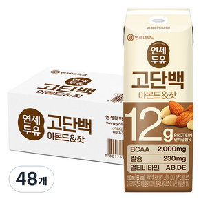 연세두유 고단백 아몬드 & 잣 두유, 48개, 190ml