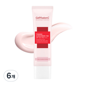 셀퓨전씨 토닝 썬스크린 100 SPF 50+ PA++++, 50ml, 6개
