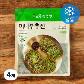 교동전선생 미니부추전 5개입 (냉동), 250g, 4개