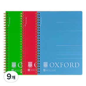 OXFORD 칼라PP A5 좌철 클래식 유선노트, 랜덤발송, 9개