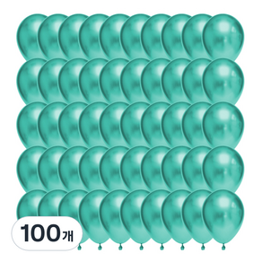 마켓감성 고급 메탈 파티풍선, 그린, 100개