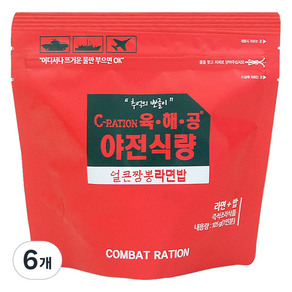 육해공야전식량 얼큰짬뽕라면밥, 105g, 6개