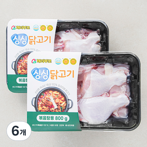 체리부로 닭볶음탕용 닭고기 (냉장), 800g, 6개