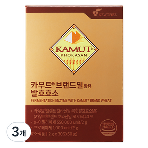 뉴트리 카무트 브랜드밀 함유 발효효소 30p, 60g, 3개