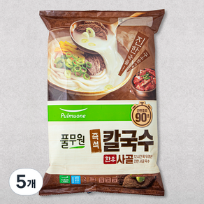 풀무원 즉석 사골 칼국수 2인분, 384g, 5개