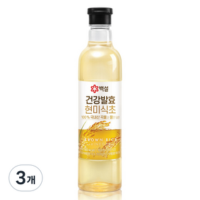 백설 건강발효 현미식초, 3개, 800ml