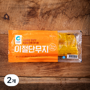 청정원 이절단무지, 350g, 2개