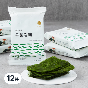 바다숲 한입에 쏙 구운감태, 12봉, 2.5g