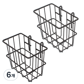 매직파티션 악세서리 바구니 S, 블랙, 6개
