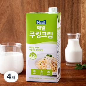 매일유업 매일 쿠킹크림, 4개, 1L