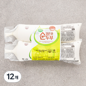 맑은물에 맑은콩 순두부, 400g, 12개