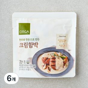 올가홀푸드 한우와 한돈으로 만든 크림함박, 155g, 6개