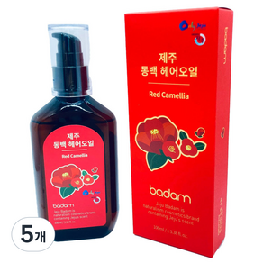 자주 동백 헤어오일, 5개, 100ml