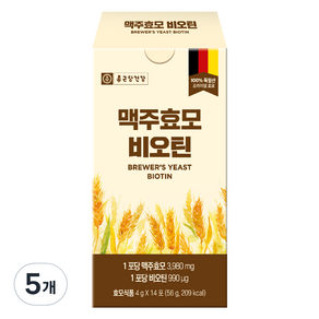 종근당건강 맥주효모 비오틴 건강환 14p, 56g, 5개