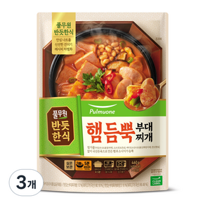 풀무원 반듯한식 햄듬뿍 부대찌개, 460g, 3개