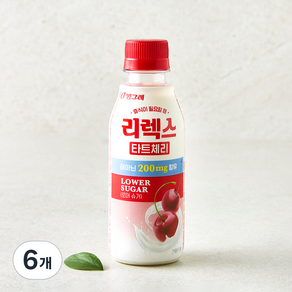 빙그레 리렉스 타트체리, 230ml, 6개