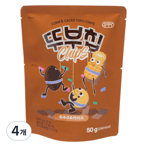 뚜부칩 옥수수&카카오, 50g, 4개