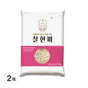 마음정미소 찰현미, 3kg, 2개