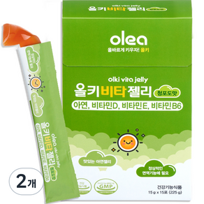 올레아 유아용 올키 비타젤리 아연 청포도맛 15p, 225g, 2개