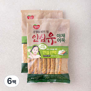 동원 안심유 야채어묵봉각, 225g, 6팩