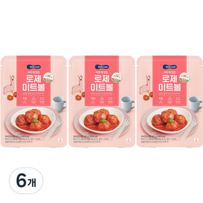 베베쿡 바르게 만든 로제미트볼 200g, 6개