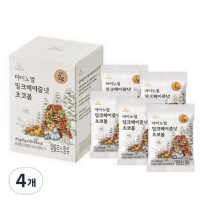 마이노멀 알룰로스 밀크 헤이즐넛 초코볼 5p, 150g, 4개